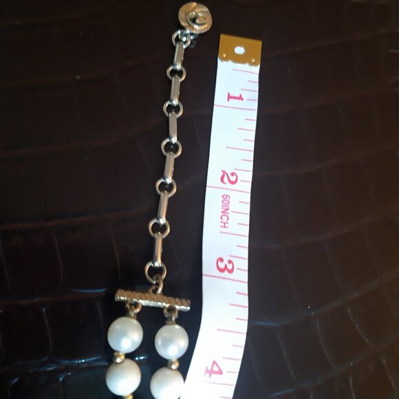 1960s 15" Lisner Faux Pearl & Aurora Borealis Crystal Vintage Necklace - Picture 12 of 16